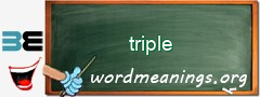 WordMeaning blackboard for triple